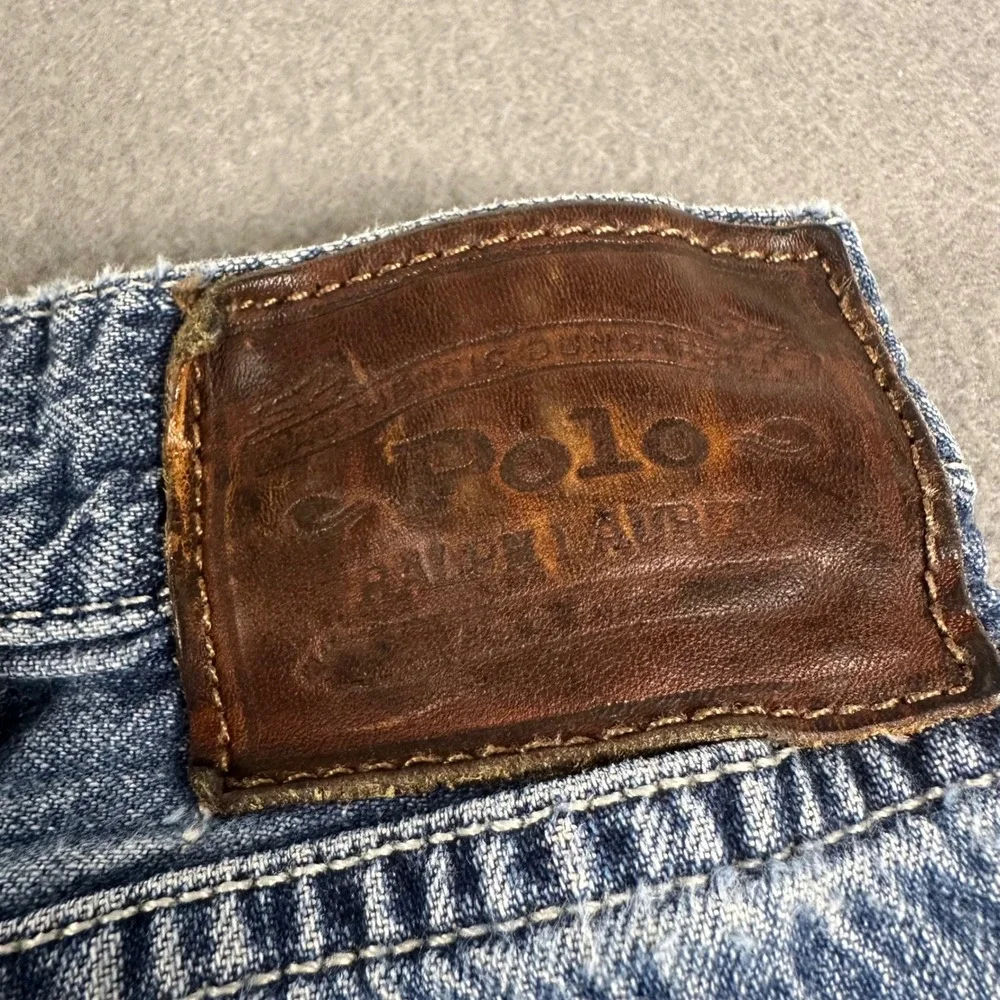 Polo Ralph Lauren Mens Loose Fit Jeans Blue Medium Wash Denim 100% Cotton 36x30